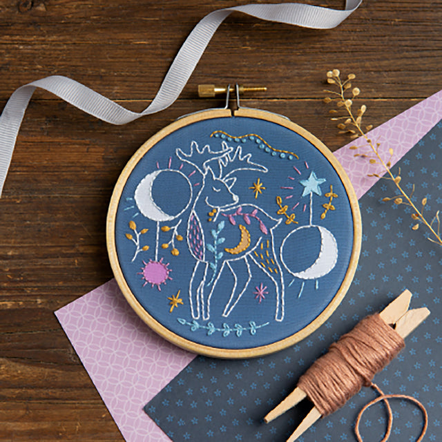 Celestial Deer Mini Embroidery Kit Primary Image
