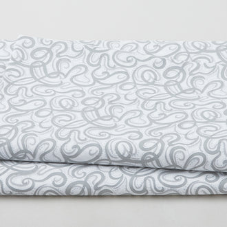 Infinity - Flowing Ribbon With Dots Gray 108" Wide 3 Yard Cut