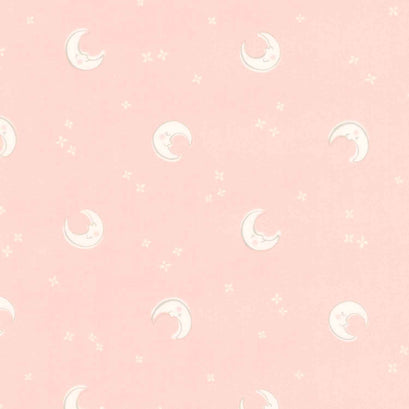 Cozy Cotton Flannels - Over the Moon Full Collection Moons Pink Lemonade Yardage
