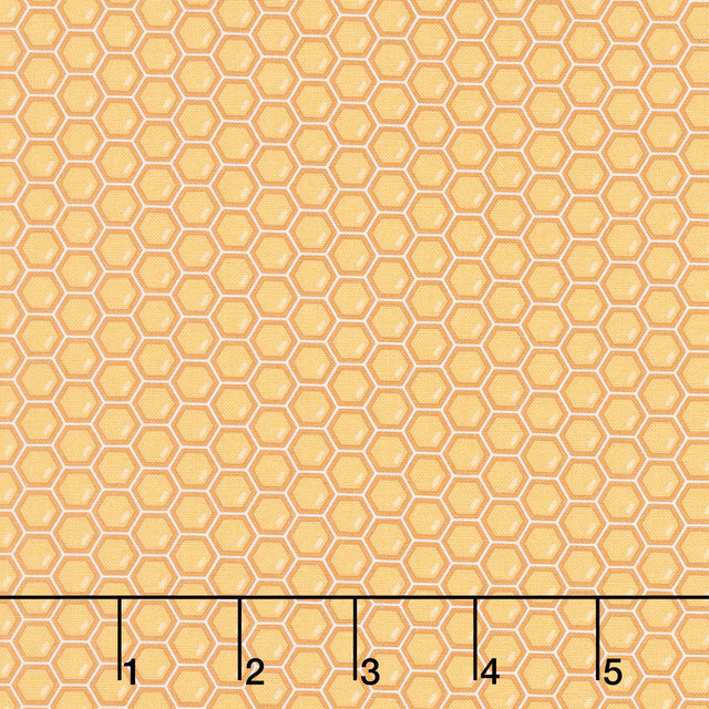 Honey and Lavender - Honeycomb Beeskep Gold Yardage Primary Image