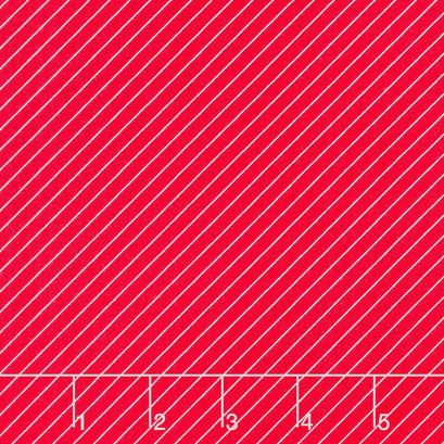 Cheerfully Red - Stripe Red Yardage