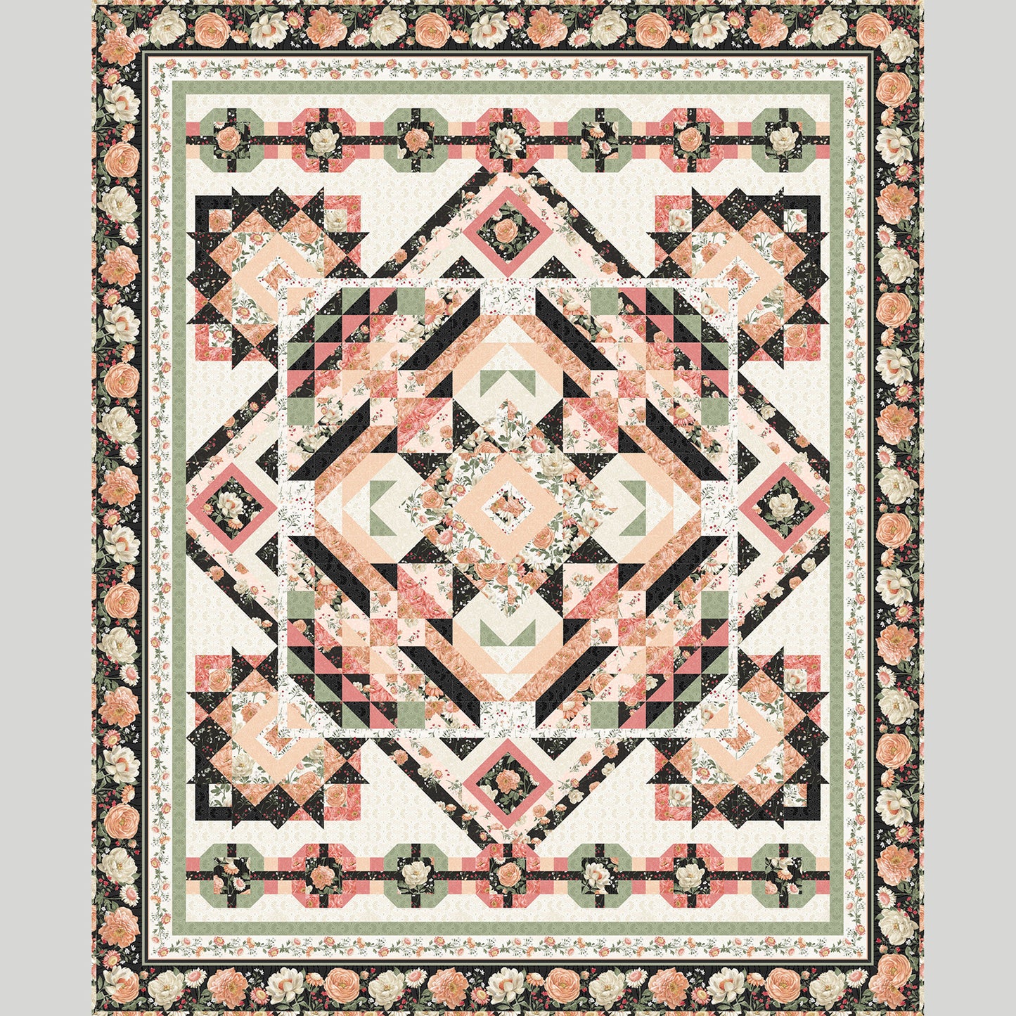 Peach Whispers Block of the Month Quilt Kit Presale Primary Image