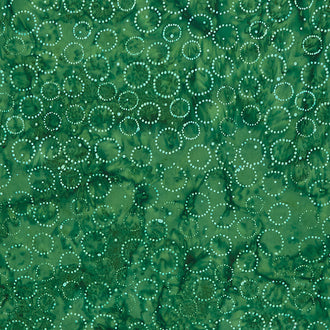 Winter Wonder Batiks - Beaded Circle Olive Yardage
