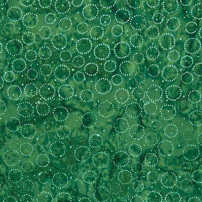 Winter Wonder Batiks - Beaded Circle Olive Yardage