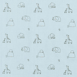Little Things - Animals Blue Yardage
