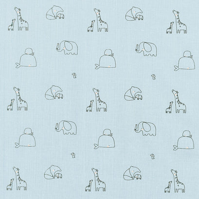 Little Things - Animals Blue Yardage