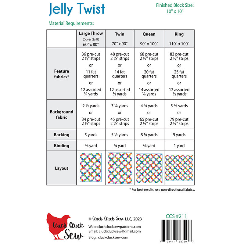 Digital Download - Jelly Twist Quilt Pattern Alternative View #1