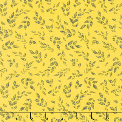 Belle - Falling Leaves Yellow Yardage