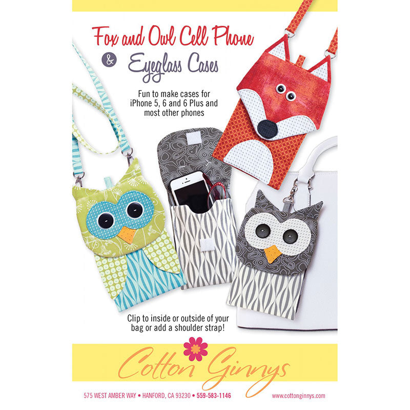 Fox and Owl Cell Phone & Eye Glass Cases Pattern Primary Image
