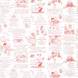 Be Mine Valentine - Greetings Red Yardage