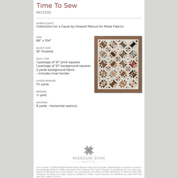 Digital Download - Time to Sew Quilt Pattern by Missouri Star Alternative View #1