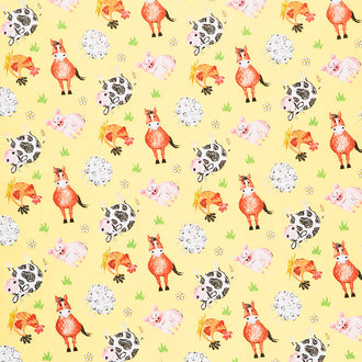 Coloring on the Farm - Animals Yellow Yardage