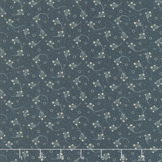 Back to Basics - Daisy Swirl Blueberry Yardage