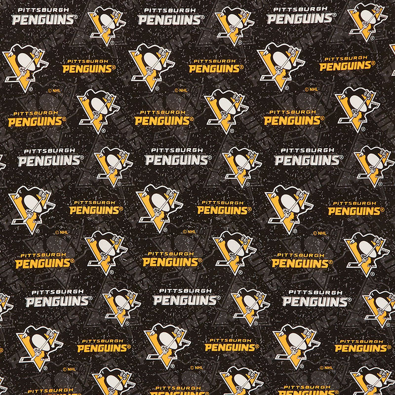 NHL - Pittsburgh Penguins Tone on Tone Black Yardage Primary Image