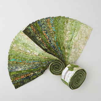 Java Batiks Olive Green Favorites Strips