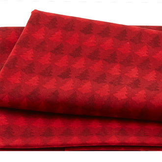 Timber Gnomies Tree Farm - Monotone Trees Red 2 Yard Cut