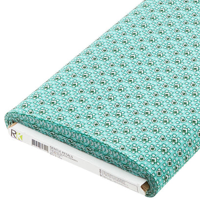 Gentle Petals - Aloe Squares 10 Yard Bolt