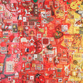 Color Collage - Rainbow Collage White Multi Yardage Primary Image