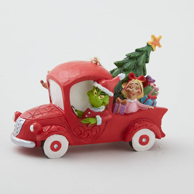 Jim Shore Dr. Seuss Grinch in Red Truck Ornament Primary Image