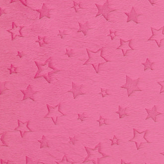Cuddle® Embossed Star - Fuchsia 60" Minky Yardage