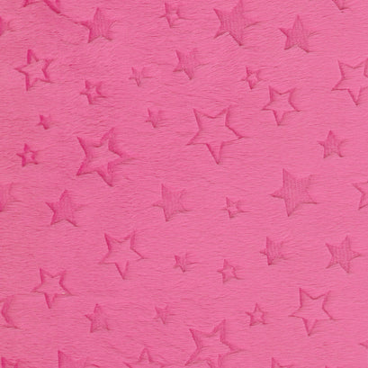 Cuddle® Embossed Star - Fuchsia 60" Minky Yardage