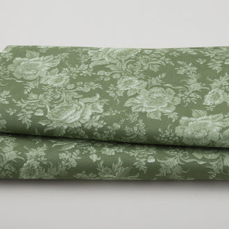 Fleur de Fleur - Tone on Tone Large Floral Green 108" Wide 3 Yard Cut