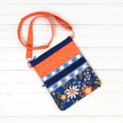 Caitlyn Crossbody Tote Bag Kit - Zippity-Do-Done™ Navy