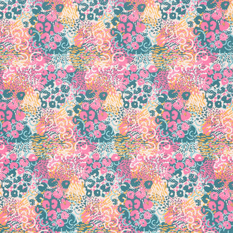 Dreamscape - Leopard Print Teal Multi Yardage