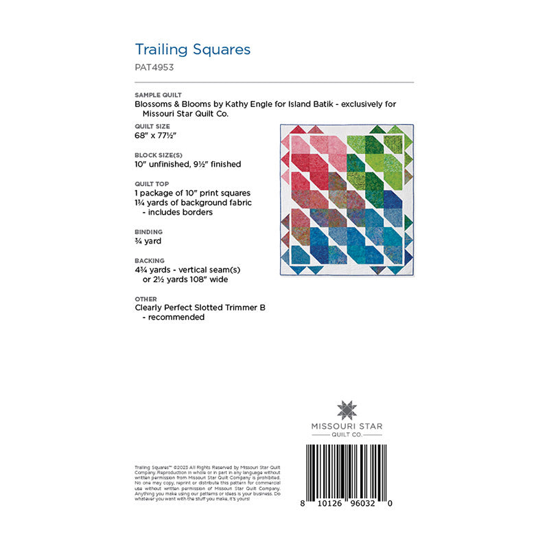 Trailing Squares Quilt Pattern by Missouri Star