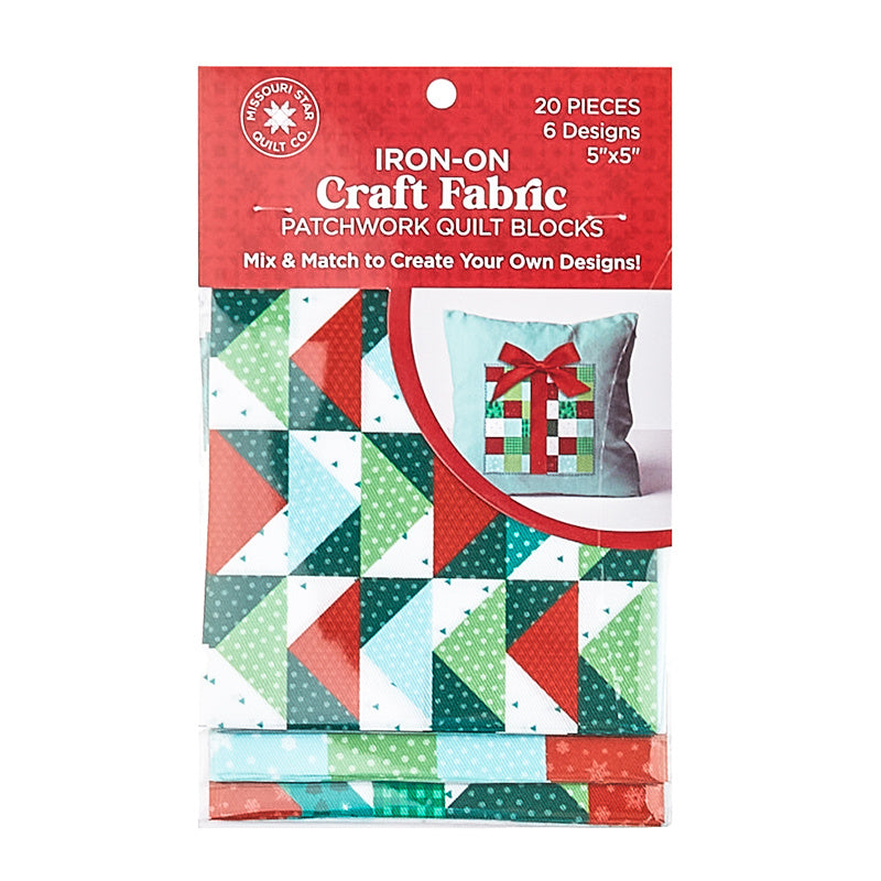 Missouri Star Iron-on Fabric - Christmas Patchwork Quilt Blocks Alternative View #1