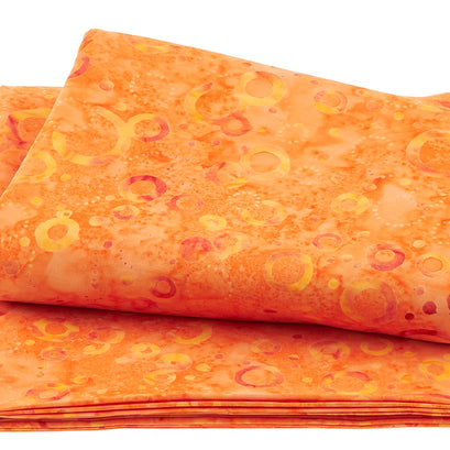 Wilmington Batiks - Floating Circles Orange/Yellow 3 Yard Cut