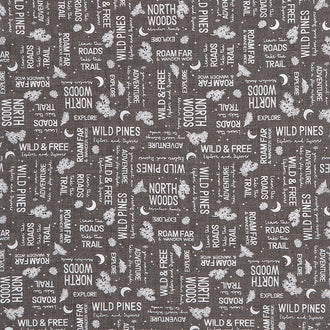 Wild Woods Lodge - Word Toss Black Yardage