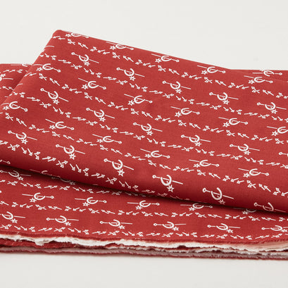 Memories in Redwork - Horse Shoe Stripe Scarlet 2 Yard Cut