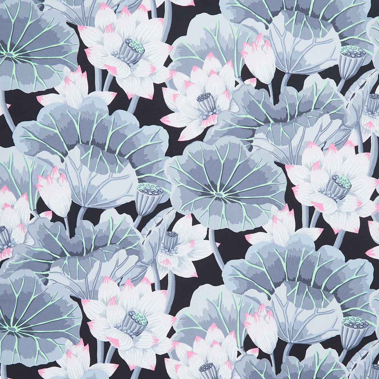 Kaffe Fassett Collective - August 2023 - Lake Blossoms Contrast Yardage Primary Image