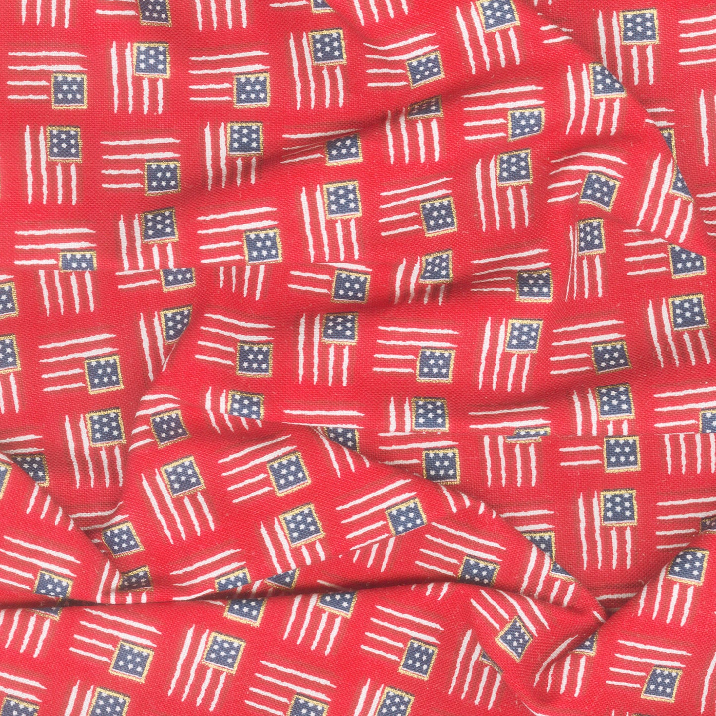 Sweet Freedom - Flags Red Sparkle Yardage Alternative View #1