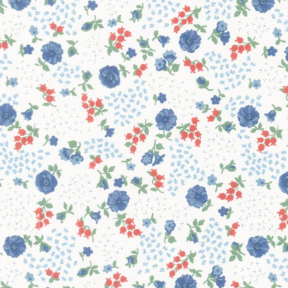 Sabrina - Flower Bed Ivory Yardage