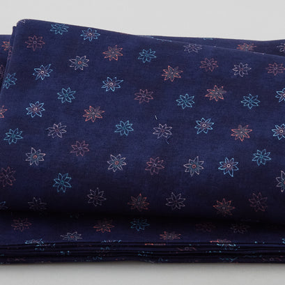Blissful - Floral Foulard Navy 3 Yard Cut