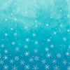 Ombre Flurries Metallic - Snowflakes Turquoise Yardage
