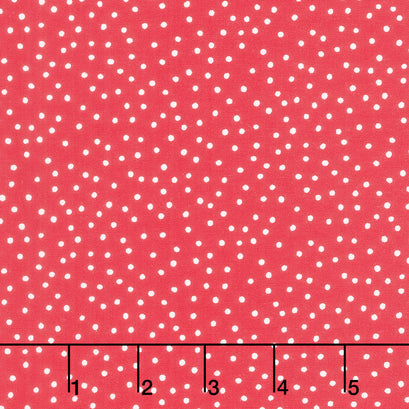 Redwork Christmas - Dots Red Yardage