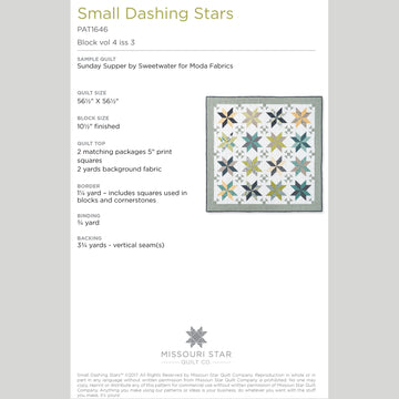 Digital Download - Small Dashing Stars Pattern by Missouri Star Alternative View #1