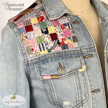 Treasured Threadz™ Postage Stamp Retro Patchwork Panel Alternative View #4