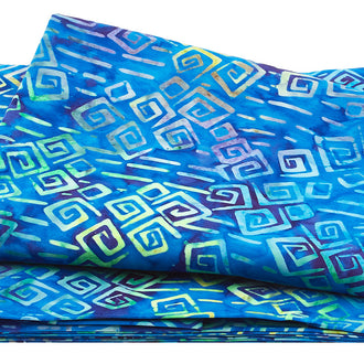 Geometric Squares Turquoise 2 Yard Cut