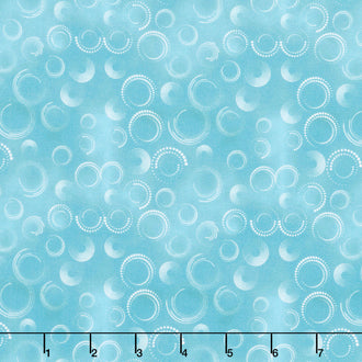 Autumn Circles - Blue Powder Blue Yardage