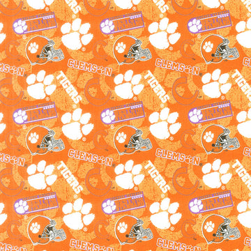 NCAA - Clemson Tone on Tone Orange Yardage Primary Image