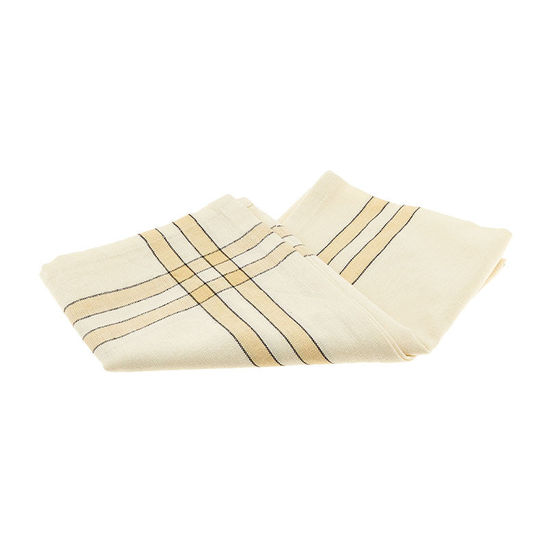 Cream Towel With Dijon Stripes Primary Image