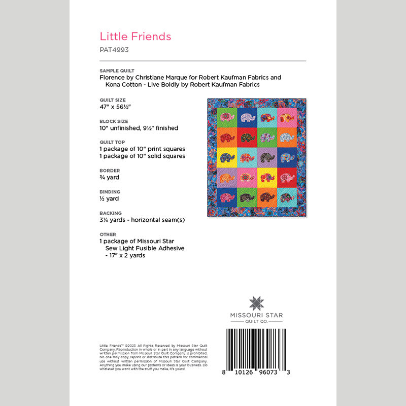 Digital Download - Little Friends Quilt Pattern by Missouri Star Alternative View #1
