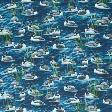 Novelty - Lake Life Loons Blue Yardage Primary Image