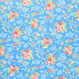 Fruit Cocktail - Summer Floral Blueberry Yardage