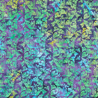 Happy Hive Batiks - Humming Bird Nectar Purple Eggplant Yardage
