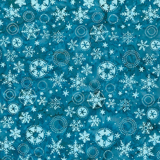 Winter Wonder Batiks - Winter Wonder Tropical Blue Yardage